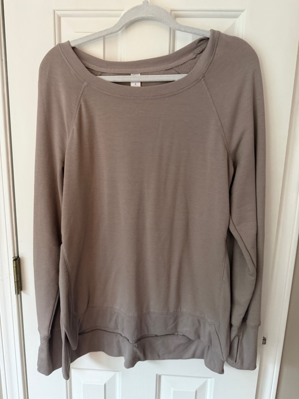 90 Degree By Reflex Taupe Crewneck Sweatshirt